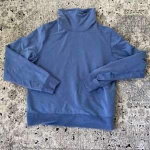 Workshop Republic blue mock neck crop top